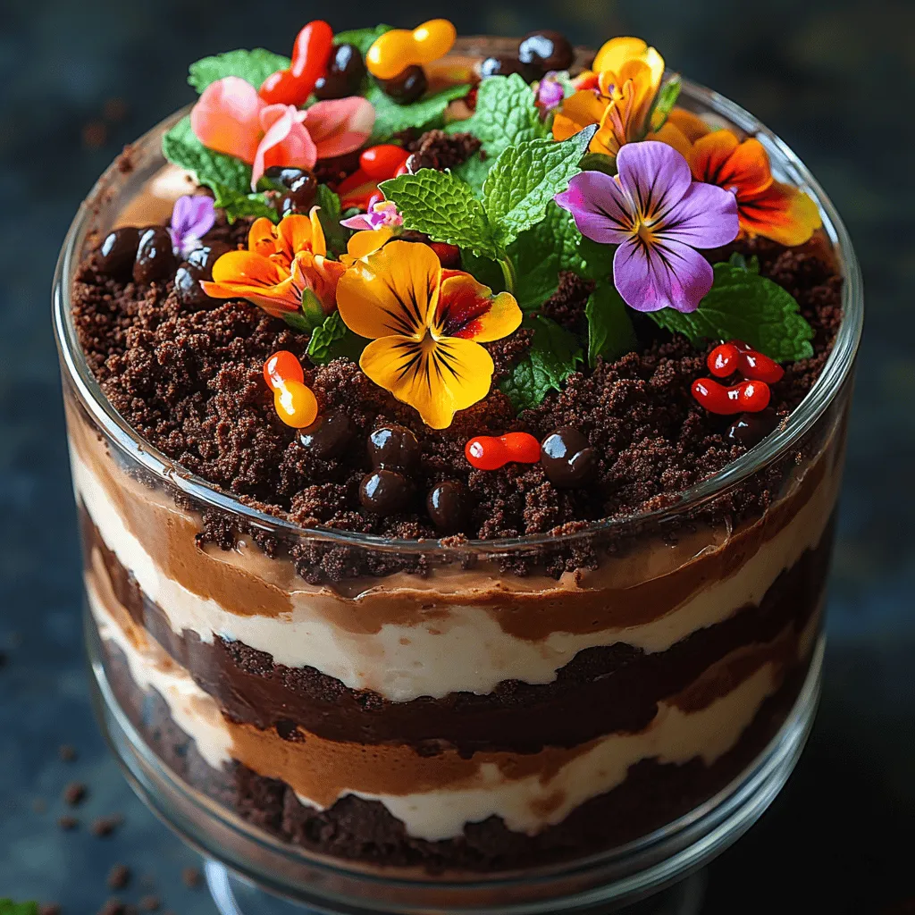 Desserts have a unique ability to bring joy and spark nostalgia, especially when they combine fun elements with delightful flavors. Among the myriad of dessert options available, the Chocolate Soil Delight stands out as a whimsical creation that captures the hearts of both children and adults alike. This dessert is not only delicious but also visually captivating, making it an excellent choice for celebrations, gatherings, or even just a cozy night in. It embodies the spirit of creativity in the kitchen, transforming a simple dessert into an experience that ignites the imagination.