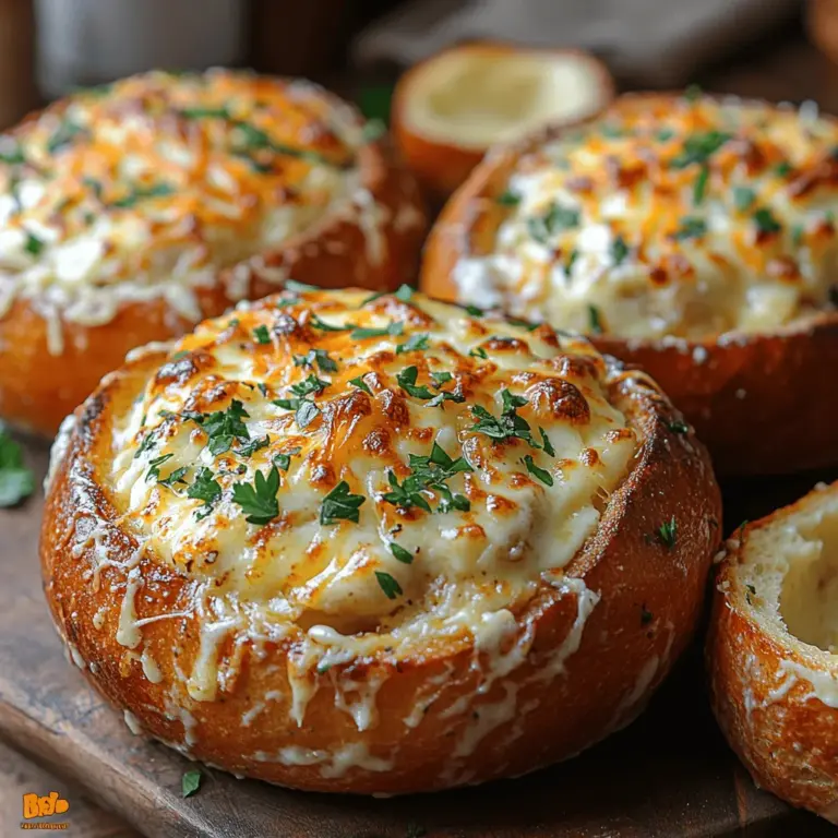 Garlic Bread Bowls are an innovative take on two beloved culinary staples: garlic bread and bread bowls. Imagine the warm, buttery goodness of freshly baked garlic bread, transformed into a delightful vessel that holds your favorite dips, soups, or even salads. This recipe is not just about flavor; it's about the experience that comes with gathering around a delicious dish that invites sharing and creativity. Ideal for gatherings, game nights, or a cozy evening at home, Garlic Bread Bowls are sure to impress your guests and elevate any meal.