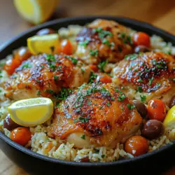 Imagine the aroma of succulent chicken simmering with zesty lemon and fragrant herbs wafting through your kitchen. This is the essence of One-Pot Greek Chicken and Lemon Rice, a dish that embodies the heart of Greek cuisine while offering the convenience of a single pot. As modern lifestyles demand quicker and simpler cooking methods, one-pot meals have surged in popularity, allowing home cooks to prepare wholesome and flavorful dishes with minimal cleanup. This Greek-inspired recipe not only satisfies your taste buds but also nourishes your body, making it an ideal choice for busy weeknight dinners or leisurely weekend gatherings.