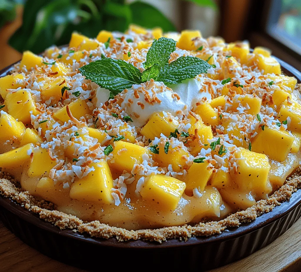 If you're yearning for a taste of summer that lingers long after the season has passed, look no further than the Tropical Paradise Pie. This delightful dessert encapsulates the essence of warm sun, sandy beaches, and the soothing sound of ocean waves. With its vibrant flavors and luscious, creamy texture, this no-bake pie is the perfect indulgence for sunny days, festive celebrations, or any time you wish to treat yourself to something refreshingly delicious.