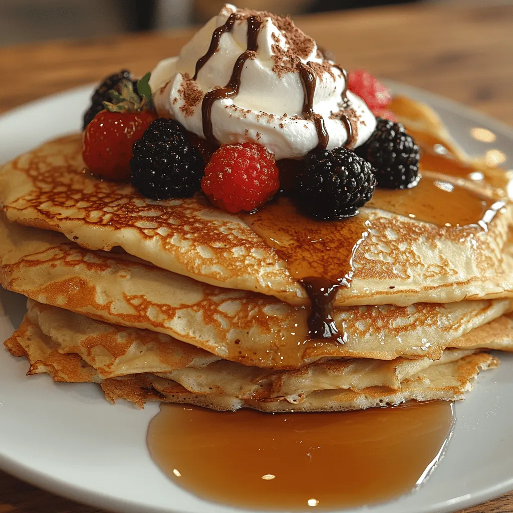 Imagine hosting a leisurely Sunday brunch where friends gather around the table, sharing laughter and delicious food. Silky Vanilla Crepes Delight fits perfectly into this scenario, offering a touch of sophistication and delight. Whether served simply with a sprinkle of powdered sugar, filled with fresh fruits, or drizzled with chocolate sauce, these crepes are bound to be a hit at any gathering. They also make for an exquisite dessert when layered with whipped cream and seasonal berries. The lightness of the crepes, paired with the sweet, creamy toppings, creates a delightful balance that is sure to satisfy any sweet tooth.