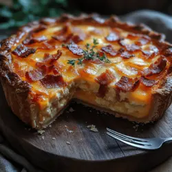 Quiche Lorraine is a classic French dish that has won the hearts and palates of food lovers around the globe. Originating from the Lorraine region in northeastern France, this savory pie is traditionally filled with a delicious custard made from eggs and cream, combined with savory bits of bacon and cheese. Its rich flavors and satisfying texture make it a popular choice for brunch, breakfast, or even a light dinner.