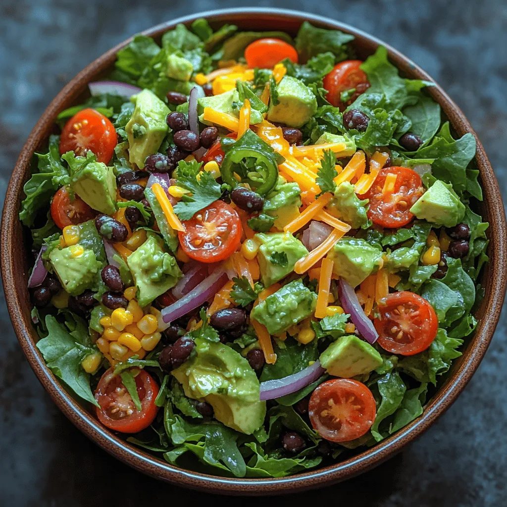 At the foundation of any great salad is a base of mixed greens, and for the Spicy Fiesta Southwest Salad, we recommend a combination of romaine, spinach, and arugula. Each of these greens brings its own unique flavor and nutritional benefits to the table.