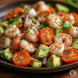 Are you looking for a dish that's not only refreshing and nutritious but also quick to prepare? Look no further than the Zesty Shrimp Avocado Salad. This vibrant salad is a culinary celebration of fresh ingredients, combining succulent shrimp with creamy avocado, and is perfect for any occasion—be it a casual lunch, a picnic, or a sophisticated dinner party. With its bright colors and bold flavors, this salad is sure to impress your guests and satisfy your taste buds.