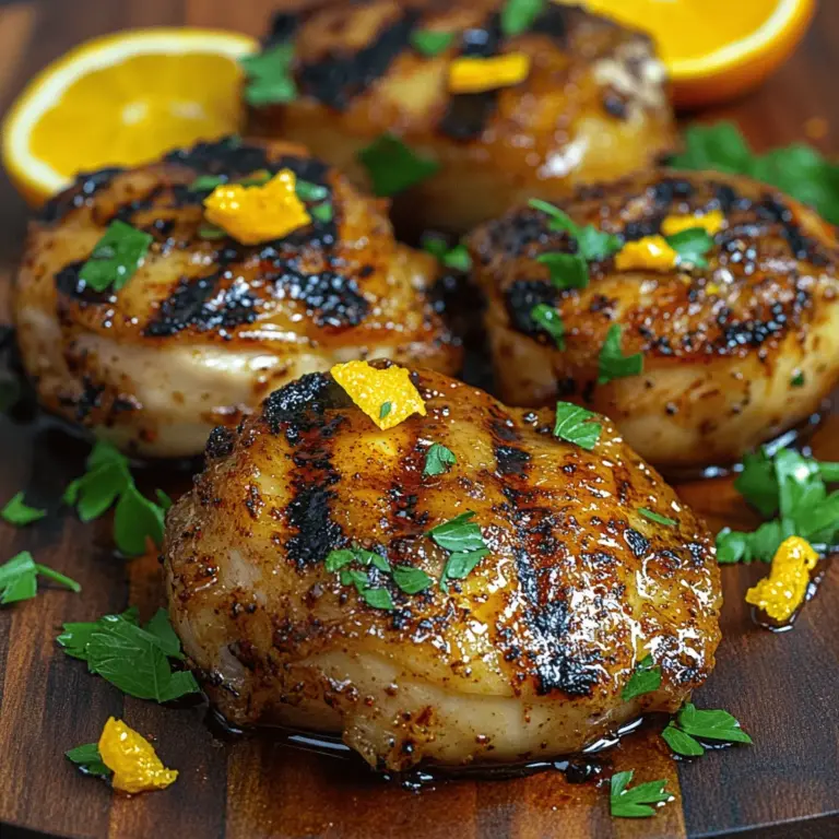 To create Smoky Citrus Grilled Chicken Thighs, understanding the role of each ingredient is crucial. Each component not only contributes to the overall flavor but also plays a part in achieving the perfect texture and mouthfeel.