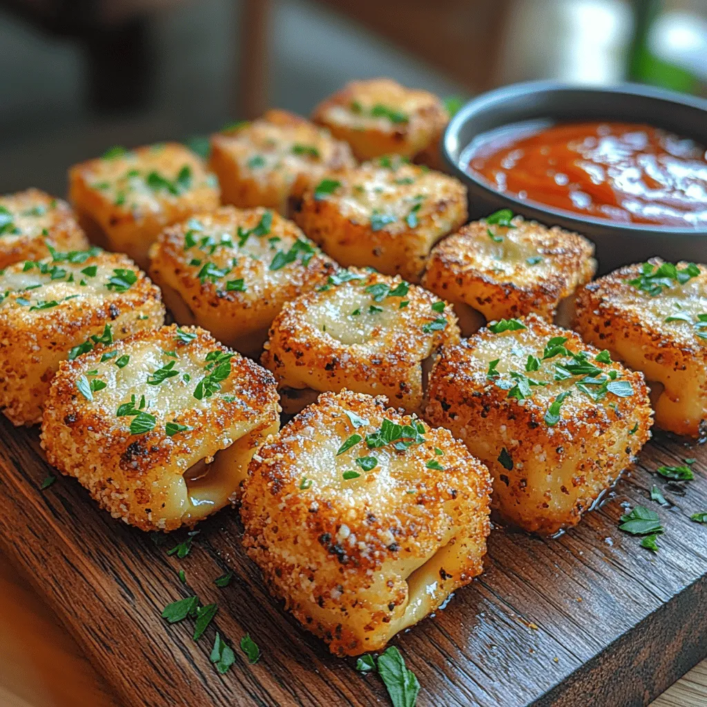 When it comes to appetizers that impress, Crunchy Parmesan Tortellini Bites stand out as a delightful option that combines the hearty texture of pasta with the irresistible crunch of frying. These little bites are not only delicious but are also incredibly versatile, making them a perfect choice for gatherings, parties, or even a cozy night in. What sets these tortellini bites apart is their unique twist: frying cheese-filled tortellini until they reach golden-brown perfection. This cooking method enhances the tortellini's flavor while providing a satisfying crunch that will leave your guests reaching for more.