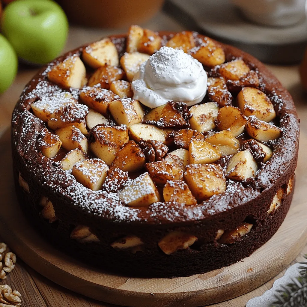 The Cocoa Apple Cake Delight is not just another chocolate cake; it is a beautiful marriage of sweet and savory flavors. The cake features the rich, deep notes of cocoa powder that are perfectly complemented by the freshness of apples. This unique flavor profile creates a cake that is indulgent yet refreshing—a dessert that appeals to chocolate lovers and fruit enthusiasts alike.