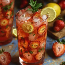 As the temperature rises and the sun shines brighter, nothing beats the heat like a refreshing drink that tantalizes the taste buds. Enter the "Chilly Strawberry Zest Delight," a vibrant concoction that beautifully marries the sweetness of fresh strawberries with the zesty tang of lemons. This delightful beverage is the epitome of summer in a glass, offering a burst of refreshing flavors that can brighten any hot day. Perfect for summer gatherings, picnics, or simply as a relaxing afternoon treat, this drink is not only easy to prepare but also a surefire way to impress your guests.