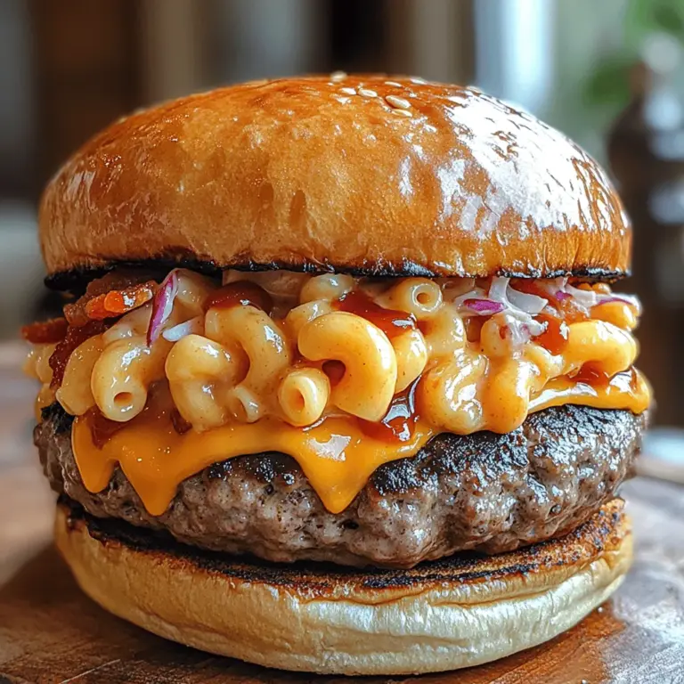 Burgers have long held a special place in the hearts of food lovers worldwide. Their versatility, ease of preparation, and ability to satisfy cravings make them an iconic staple in comfort food. From classic cheeseburgers to gourmet creations, the humble burger has evolved into a canvas for culinary creativity. One of the most exciting trends in the burger world is the fusion of various beloved dishes into mouthwatering combinations. Enter the Ultimate BBQ Mac and Cheese Burger, a delicious blend that marries the savory goodness of a juicy burger with the creamy indulgence of mac and cheese, all elevated by the smoky sweetness of barbecue sauce.