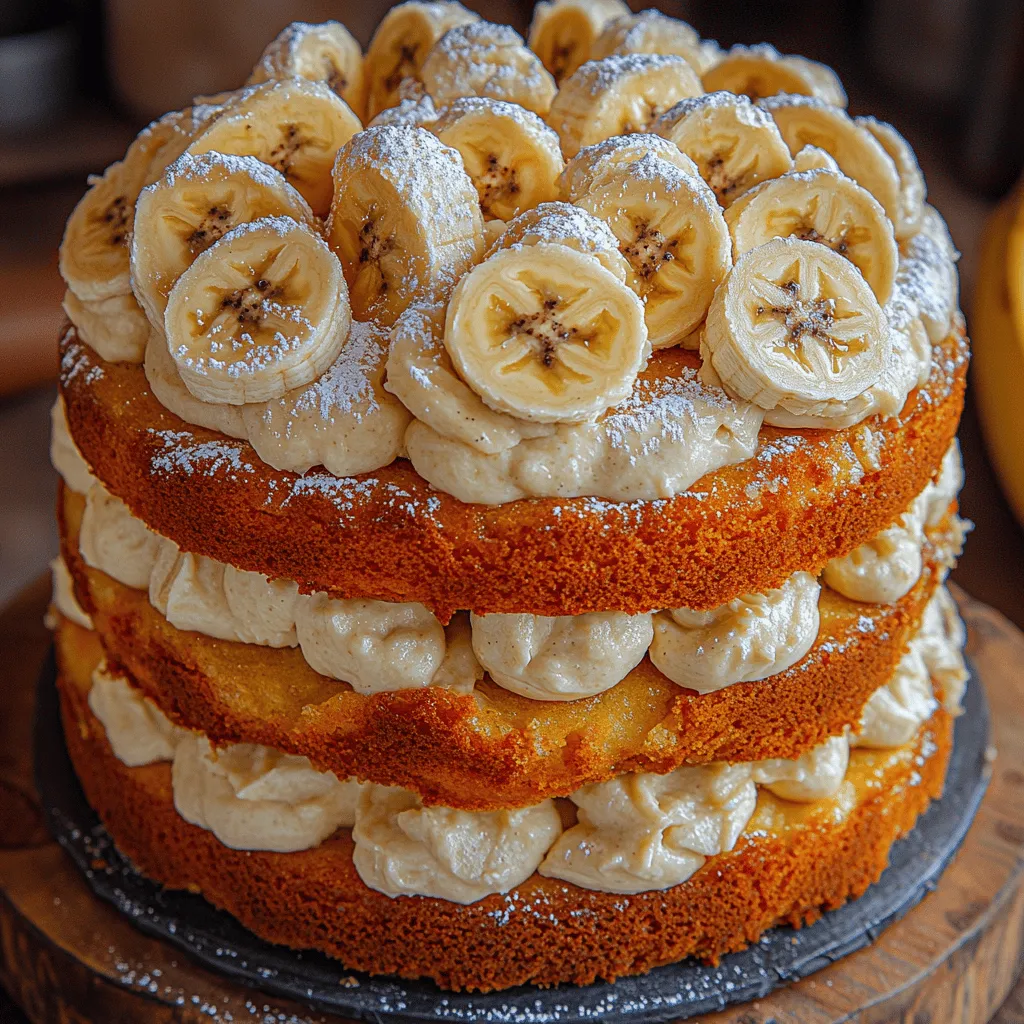 If you're looking for a dessert that perfectly blends nostalgia with flavor, the Banana Bliss Cake is your answer. This delightful cake is not only moist and fluffy, but it also boasts a rich, satisfying taste that makes it a favorite for family gatherings, birthday celebrations, or simply as a sweet treat after dinner. The star ingredient, ripe bananas, combined with a luscious cream cheese frosting, elevates this cake to a new level of indulgence. Whether you're a seasoned baker or a novice in the kitchen, this recipe promises a delightful experience that will leave your taste buds craving more.
