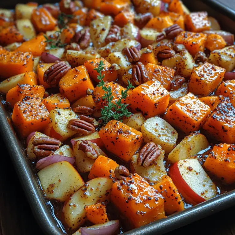As the crisp air of autumn fills our surroundings, it beckons us to embrace the beauty of seasonal ingredients. One dish that perfectly encapsulates the essence of fall is the One-Pan Butternut Squash & Apple Bake. This delightful recipe harmonizes the natural sweetness of apples with the earthy richness of butternut squash, creating a dish that not only tantalizes the taste buds but also serves as a hearty, healthy meal option.