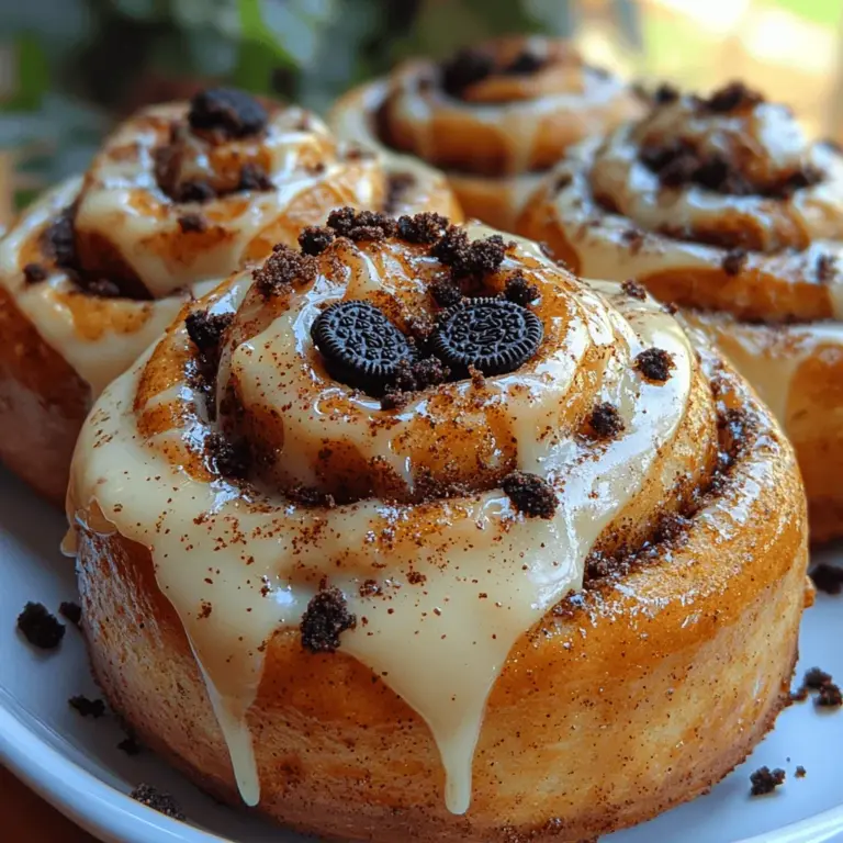 If you thought the classic cinnamon roll couldn't get any better, think again. Introducing the Oreo Cookies and Cream Cinnamon Rolls—a delightful fusion dessert that marries the gooey, comforting goodness of traditional cinnamon rolls with the irresistible flavor of Oreo cookies. This innovative recipe captures the essence of indulgence, combining soft, pillowy dough with a rich, creamy filling that pays homage to one of the most beloved cookies in the world.
