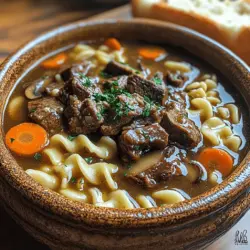 When it comes to comfort food, few dishes can rival the heartwarming appeal of Hearty Slow-Cooked Beef and Noodles. This classic recipe is the epitome of home-cooked goodness, combining tender chunks of beef with rich, flavorful broth and perfectly cooked egg noodles. The result is a fulfilling meal that warms both the body and the soul, making it a favorite among families and food lovers alike.