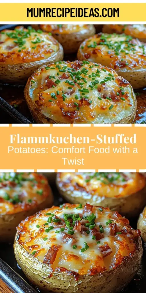 Discover the mouthwatering world of Flammkuchen-Stuffed Potatoes, a delightful combination of fluffy baked potatoes filled with the rich flavors of the traditional German dish, Flammkuchen. This innovative recipe layers creamy crème fraîche, savory bacon, and caramelized onions into a perfectly baked russet potato. Perfect for any occasion, these stuffed potatoes are a comforting meal that balances nostalgia and creativity in your kitchen. Dive into the easy preparation steps and enjoy this unique culinary twist.