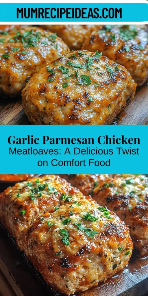 Discover a delicious twist on a classic favorite with Garlic Parmesan Chicken Meatloaves! This comforting dish features lean ground chicken blended with aromatic garlic, rich Parmesan cheese, and fresh herbs for a flavorful dinner that the whole family will love. Perfect for meal prep and weeknight dinners, these meatloaves are not only healthier than traditional beef versions but also packed with protein. Elevate your kitchen skills and enjoy the mouthwatering combination of savory and cheesy goodness!