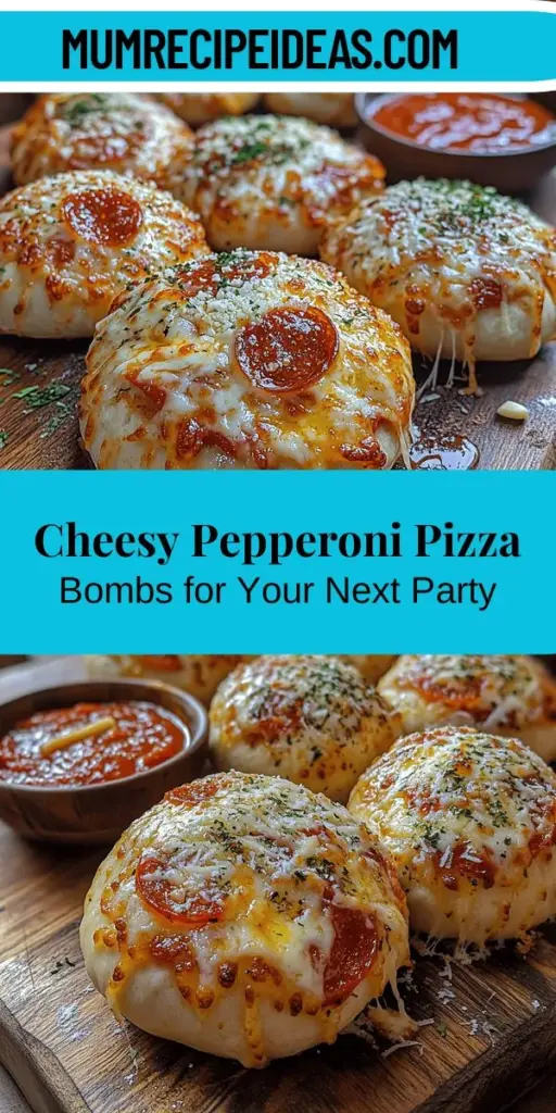 Discover the joy of Irresistible Cheesy Pepperoni Pizza Bombs, the perfect bite-sized treat that combines classic pizza flavors with fun and convenience. These cheesy delights are stuffed with gooey mozzarella and savory pepperoni, making them ideal for parties, game nights, or cozy family dinners. Easy to customize with various fillings, they cater to every taste. Serve them with marinara sauce for dipping and watch them disappear in no time!