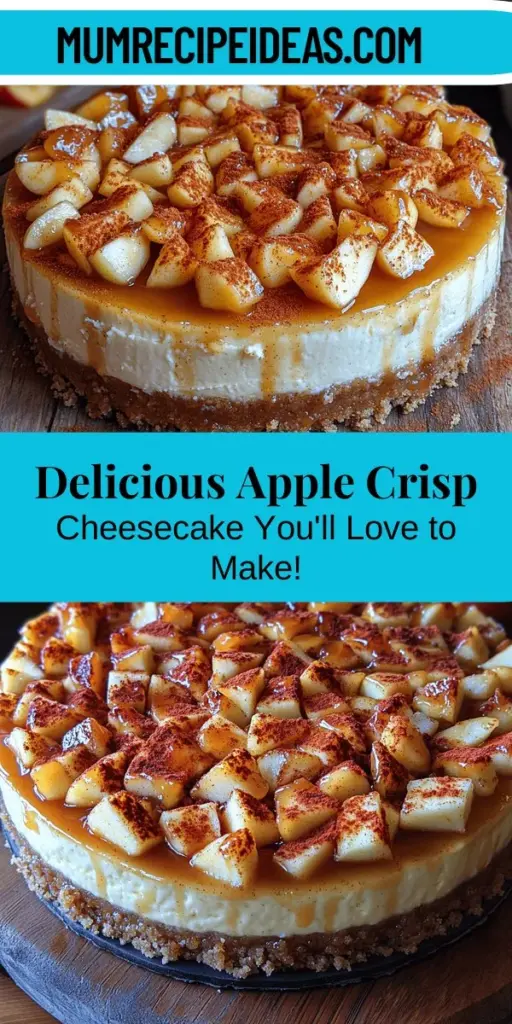 Indulge in the delightful experience of making Heavenly Apple Crisp Cheesecake, where classic apple crisp meets rich cheesecake. This dessert features a buttery graham cracker crust, a creamy apple-infused filling, and a crunchy oat topping. Perfect for any occasion, this cheesecake not only pleases the palate but also impresses visually. Gather your ingredients and enjoy the journey of creating a sweet masterpiece that your friends and family will love.