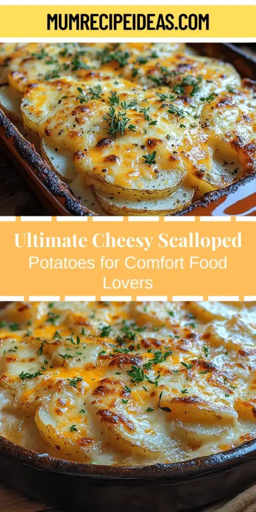 Discover the ultimate comfort food with Heavenly Cheesy Scalloped Potatoes. This classic dish features thinly sliced russet potatoes layered in a rich cream sauce, topped with a blend of sharp cheddar and Parmesan cheese. Each creamy bite melts in your mouth, making it a perfect side for any meal. Learn about selecting the best ingredients, mastering the layering technique, and achieving that golden crust. Create a memorable dish that brings warmth and joy to your table; indulge in the deliciousness!