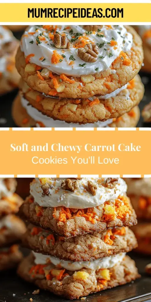 Discover the delightful twist on a classic dessert with these soft carrot cake cookies! Combining the moist texture of traditional carrot cake with the portability of cookies makes for a perfect treat. Infused with warm spices, sweet grated carrots, and optional mix-ins like nuts and raisins, each bite promises a comforting experience. Follow our step-by-step guide to create these irresistible cookies, perfect for any occasion or a cozy snack at home. Enjoy the rich flavors and textures that will have everyone asking for seconds!