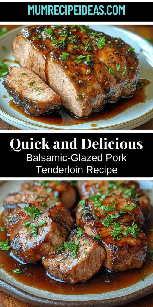 Discover the delicious flavors of Balsamic-Glazed Pork Tenderloin, a perfect blend of elegance and ease for any meal. This recipe combines the tanginess of balsamic vinegar with honey's sweetness, complemented by fresh herbs and spices. Ideal for weeknight dinners or festive gatherings, this tender, juicy pork dish is not only easy to make but also leaves a lasting impression. Follow the step-by-step guide to impress your family and friends with this flavorful centerpiece.