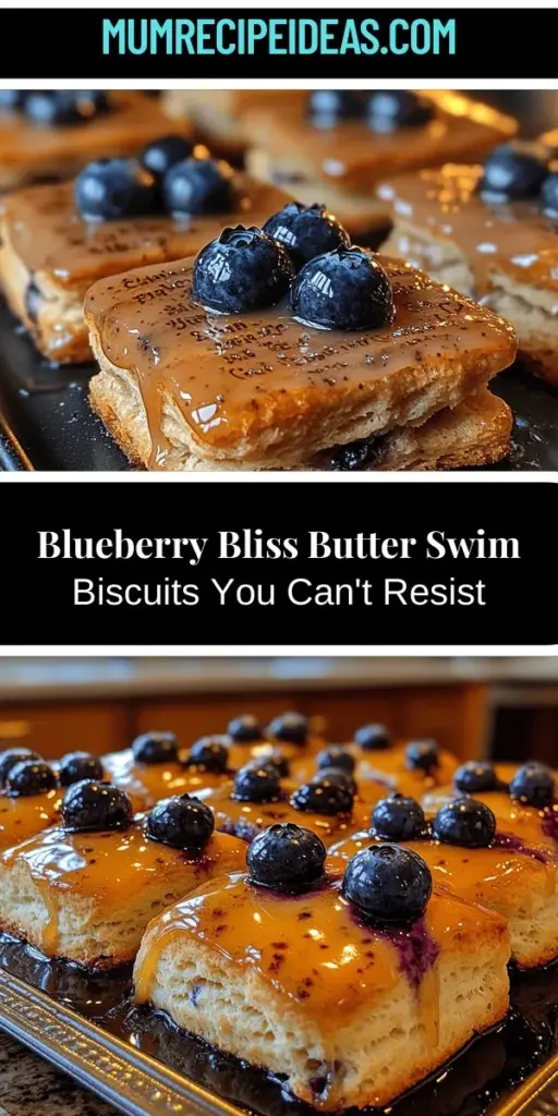 Indulge in the delightful flavors of Blueberry Bliss Butter Swim Biscuits! These mouthwatering, buttery biscuits burst with juicy blueberries, offering a perfect sweet and savory balance. Ideal for brunch, family gatherings, or cozy mornings, these biscuits evoke nostalgia with every bite. The unique butter swim technique ensures a crispy exterior and soft, tender inside. Drizzled with a simple glaze, these treats are visually inviting and utterly satisfying. Treat your taste buds today!