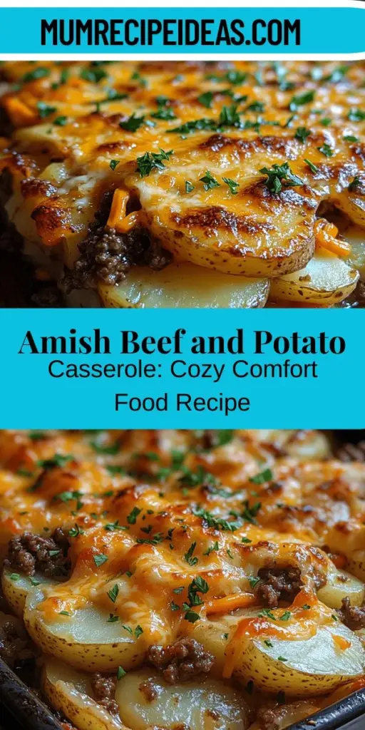 Discover the joy of family meals with the Hearty Amish Beef & Potato Casserole, a comforting dish perfect for cold nights. This recipe beautifully layers ground beef, tender potatoes, and colorful vegetables, ensuring every bite is packed with flavor. It’s easy to prepare and great for feeding a crowd or enjoying as leftovers throughout the week. This casserole is not just a meal; it’s a heartwarming experience that brings everyone together around the table.