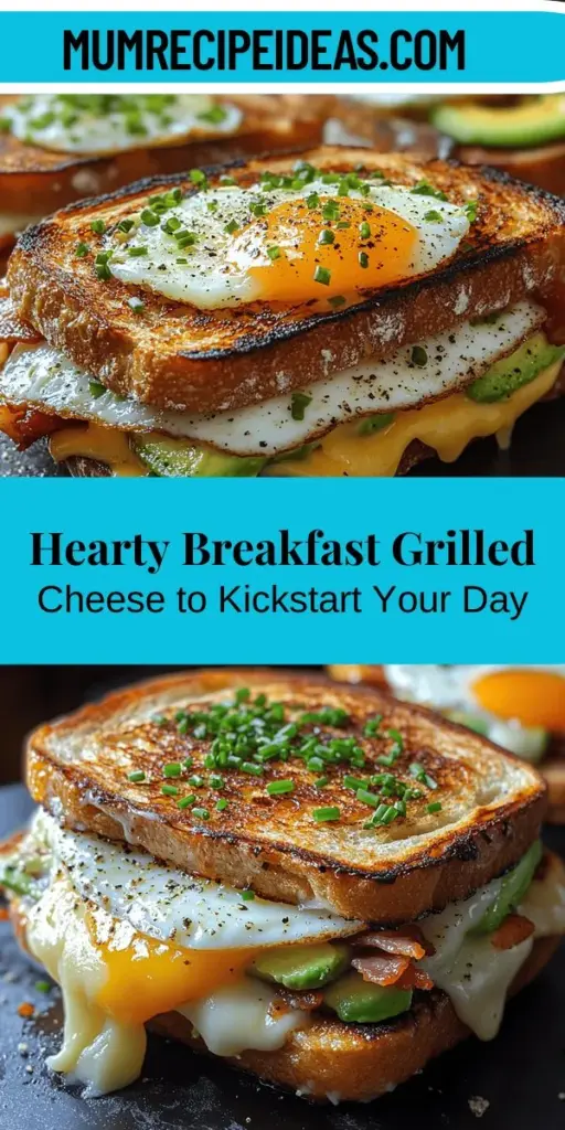 Start your day with a Breakfast Delight Grilled Cheese, a scrumptious twist on the beloved breakfast sandwich. This recipe features a beautifully crispy sourdough bread filled with a rich combination of cheddar and Gruyère cheeses, crispy bacon, creamy avocado, and fresh chives. Perfect for any morning, this hearty sandwich is not only comforting but also packed with nutrition. Whether you’re in a hurry or enjoying a leisurely brunch, it's the ultimate way to kickstart your day. Explore this delightful fusion of flavors that elevates your breakfast experience!