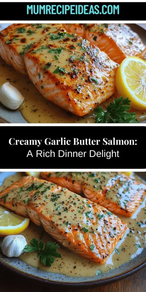 Indulge in a comforting yet sophisticated dinner with this creamy garlic butter salmon recipe. Featuring succulent salmon fillets enveloped in a rich butter and garlic sauce, this dish is perfect for any occasion, from weeknight meals to special gatherings. Learn how to select the best salmon and create a velvety sauce infused with lemon and Dijon mustard for a delightful flavor balance. Impress your guests effortlessly with this delectable recipe that pairs beautifully with your favorite sides.