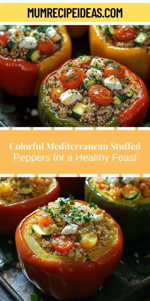 Discover the vibrant world of Mediterranean cuisine with these delicious stuffed peppers! Bursting with fresh ingredients, nutritious quinoa, and mouthwatering spices, this dish is not only visually stunning but also packed with health benefits. Perfect for family dinners or gatherings, these adaptable stuffed peppers cater to various diets, including vegetarian and gluten-free options. Follow our step-by-step guide and impress your guests with this colorful, flavorful meal that embodies the essence of Mediterranean living.