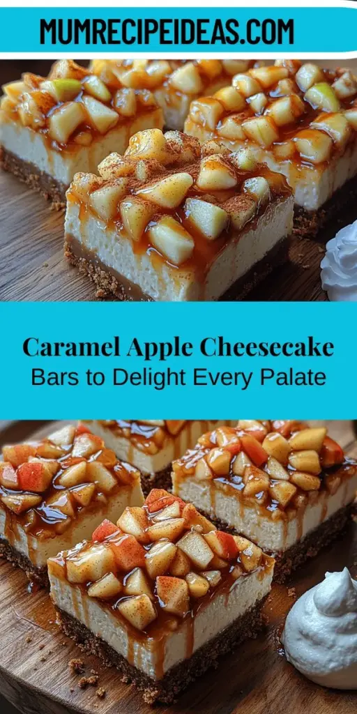 Indulge in the delightful flavors of Decadent Caramel Apple Cheesecake Bars, a perfect fusion of creamy cheesecake, buttery graham cracker crust, and sweet apple topping. This recipe is not only simple to follow but also ideal for any occasion, from holiday gatherings to casual family dinners. Enjoy the warm notes of caramel and apple in every delicious bite, and impress your guests with this irresistible dessert that combines comfort and sophistication.