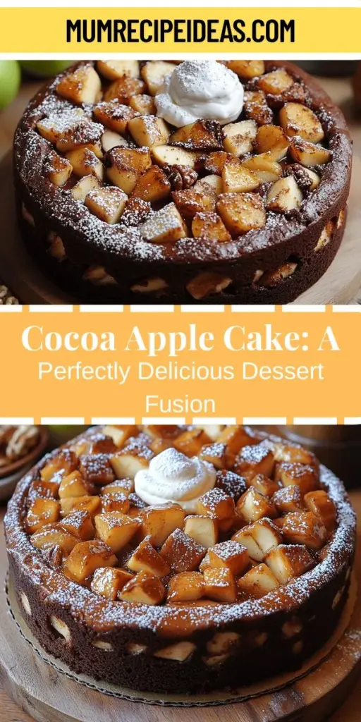 Discover the mouthwatering Cocoa Apple Cake Delight, where rich cocoa meets the sweetness of apples for a truly unique dessert. This cake is not only indulgent but also packed with real nutritional benefits from the apples and optional nuts. Perfect for any occasion, it impresses with its moist texture and beautiful flavors. Follow our detailed guide for tips on crafting this delightful treat, including ingredient breakdowns and serving suggestions that will wow your guests. Baking this cake brings the joy of homemade goodness into your kitchen!