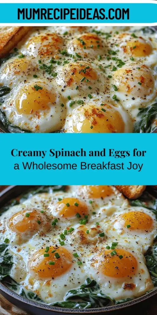 Start your day off right with the Creamy Spinach and Eggs Delight, a nutritious and visually appealing breakfast that combines sautéed spinach and eggs in a luscious cream sauce. This dish brings together rich flavors and textures, making it both satisfying and healthy. Packed with vitamins, protein, and antioxidants, it fuels your morning while tantalizing your taste buds. Ideal for brunch gatherings or a quiet breakfast, this delightful recipe is sure to impress!