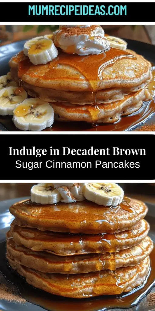 Indulge in the ultimate breakfast treat with these decadent brown sugar cinnamon pancakes. With a rich, caramel-like flavor and the warm aroma of cinnamon, this recipe elevates your morning routine. These customizable pancakes cater to various dietary needs, ensuring everyone can enjoy them. Perfect for brunch gatherings or cozy family breakfasts, they are not just a meal but a way to create lasting memories. Discover the joy of making pancakes that are light, fluffy, and irresistibly delicious!