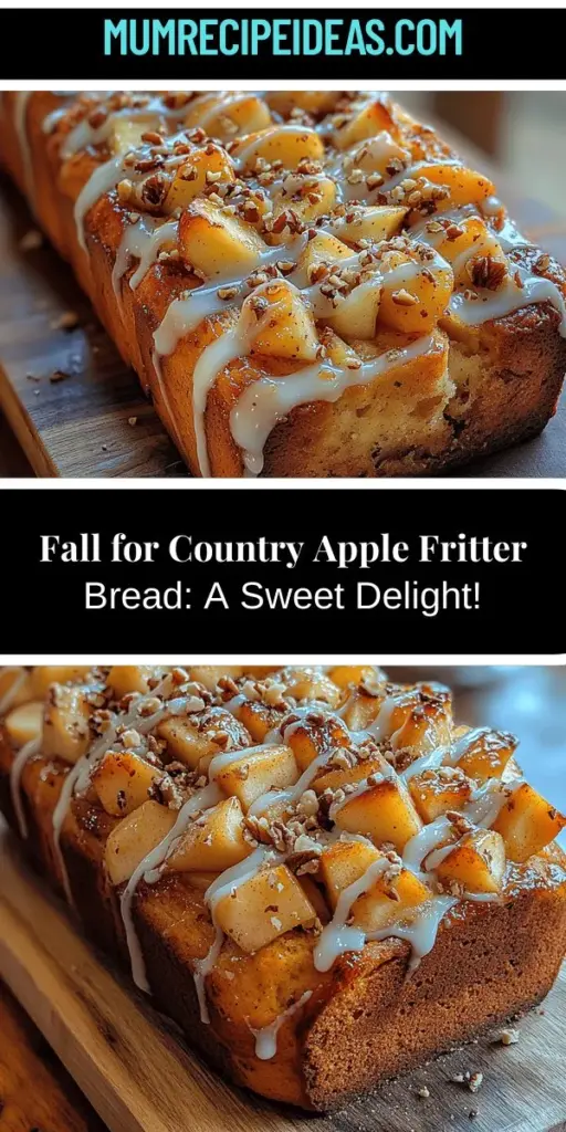 Discover the joy of baking with Country Apple Fritter Bread, a delightful fall treat perfect for breakfast or snack time. This moist loaf features warm spices, juicy apple pieces, and a sweet glaze that elevates its flavor. Whether you're a seasoned baker or a beginner, this easy-to-follow recipe guides you through creating a comforting bread that captures the essence of autumn. Enjoy it with coffee, tea, or simply on its own, and make it a seasonal favorite!