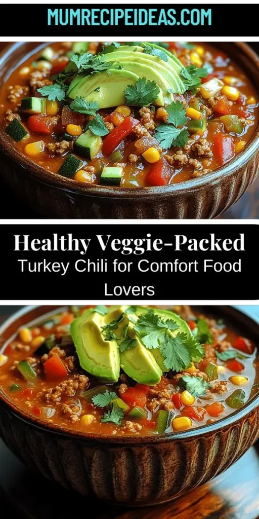 Discover the ultimate comfort food with this Veggie-Packed Turkey Chili recipe! Delightfully hearty and nutritious, this dish combines lean ground turkey with a colorful array of fresh vegetables, making it a healthier twist on the classic chili. Packed with flavor and ideal for cozy family dinners, it’s perfect for meal prepping or sharing at gatherings. Enjoy the rich taste and wholesome benefits of this delicious chili that satisfies both hunger and health!