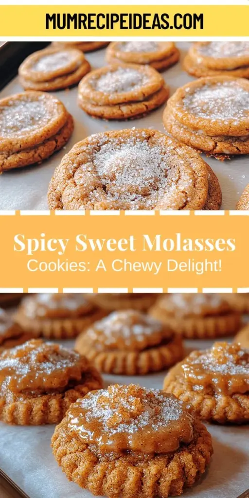 Experience the warmth of tradition with a twist in our Spicy & Sweet Chewy Molasses Cookies. Perfect for fall and winter, these cookies blend the rich flavor of molasses with a delightful kick from spices like cinnamon, ginger, and a hint of cayenne pepper. With detailed instructions suitable for all skill levels, you'll create tender, chewy treats that pair beautifully with warm beverages. Embrace the joy of baking and share these mouthwatering cookies with loved ones!