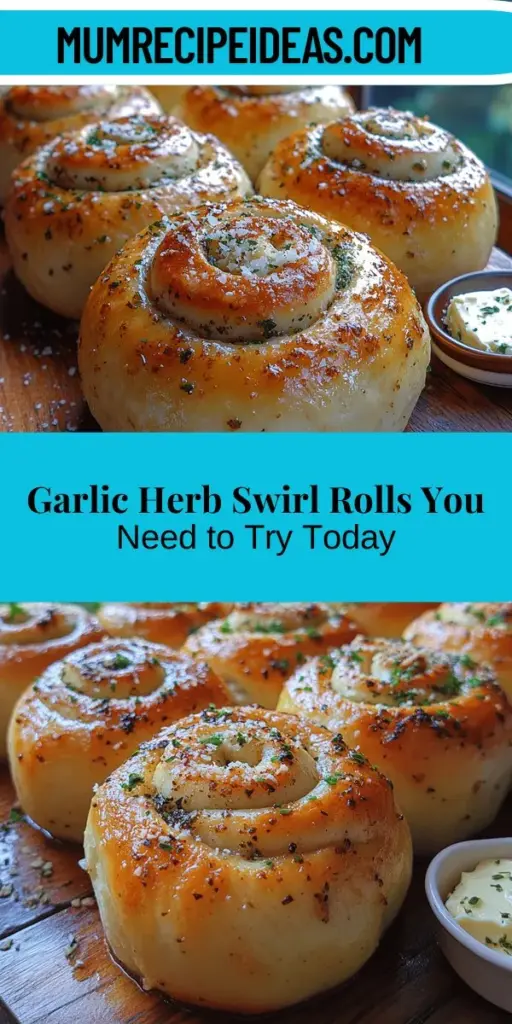 Discover the joy of baking with this Garlic Herb Swirl Rolls recipe that combines comfort and gourmet flavors. Soft, fluffy rolls swirl with aromatic garlic and fresh herbs, making them the perfect accompaniment to any meal. Easy to customize, these rolls allow you to explore different herb combinations while delivering health benefits from garlic and herbs. Ideal for serving with soups, salads, or warm, straight from the oven, these rolls promise to impress at any gathering. Enjoy crafting these delightful rolls and savor every mouthful shared with family and friends.