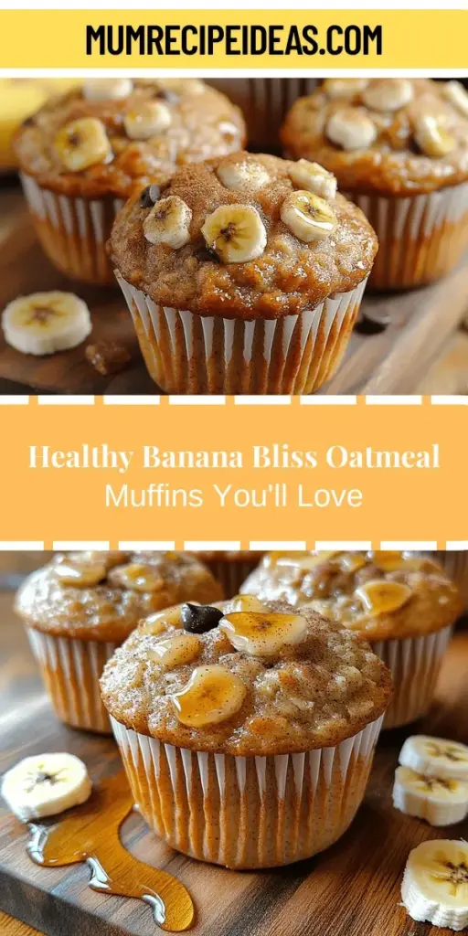 Indulge in the wholesome goodness of Banana Bliss Oatmeal Muffins, a perfect blend of delicious flavors and nutritious ingredients. Made with ripe bananas, hearty oats, and the option to customize with your favorite mix-ins, these muffins are ideal for busy mornings or as a satisfying snack. They are not only naturally sweetened but also packed with fiber, protein, and essential nutrients. Easy to make and store, they can become a staple in your kitchen. Enjoy them fresh or as part of your meal prep!