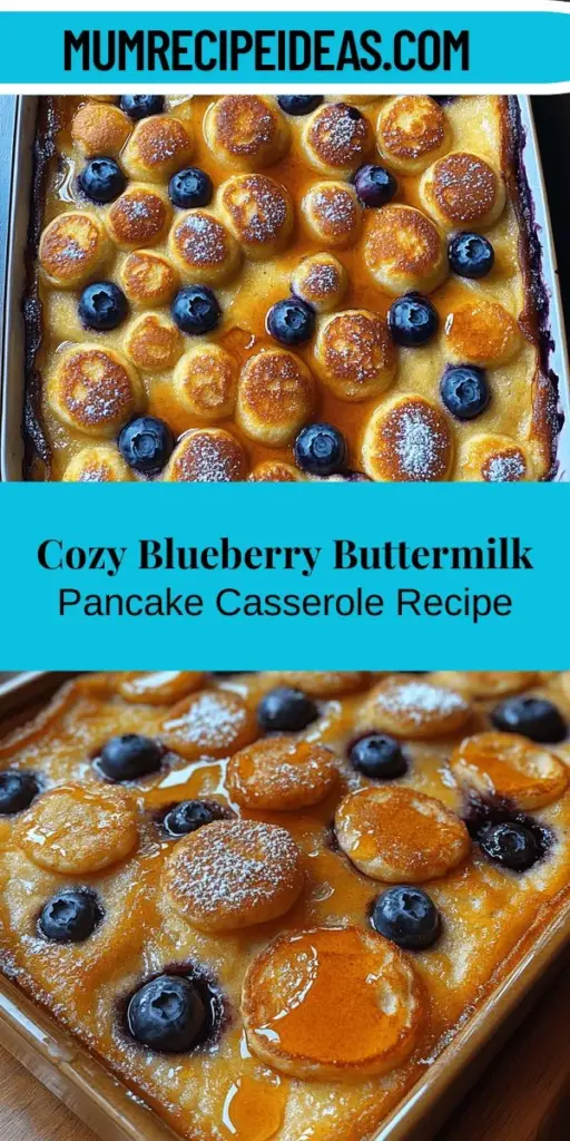 Discover the joy of breakfast with Blueberry Buttermilk Pancake Casserole! This delightful twist on traditional pancakes combines fluffy buttermilk batter with juicy blueberries, all baked to perfection in a shareable dish. Ideal for family brunches or special gatherings, this easy recipe saves time and simplifies cleanup. Enjoy the comforting flavors and versatility of this crowd-pleaser, and impress your loved ones with a nourishing and delicious meal. Your mornings will never be the same!