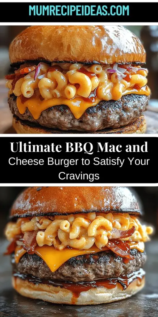 Get ready to elevate your burger game with the Ultimate BBQ Mac and Cheese Burger! This mouthwatering creation combines a juicy beef patty with creamy mac and cheese, crispy bacon, and a drizzle of tangy BBQ sauce. Perfect for summer cookouts or cozy family dinners, this burger is bursting with delicious flavors and satisfying textures. Follow our step-by-step guide to create this indulgent dish in your kitchen, and impress your friends and family with a culinary masterpiece that’s sure to delight!