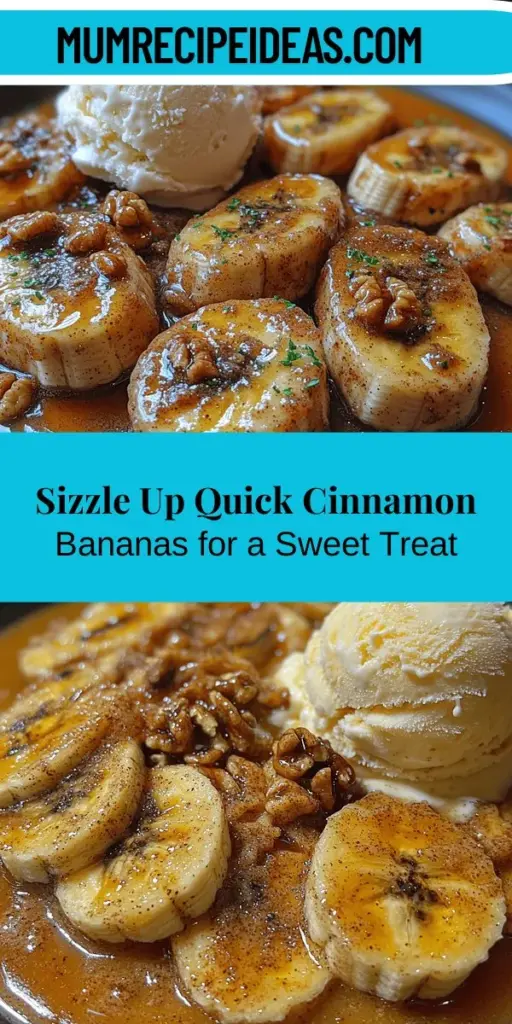 Discover the magic of Sizzling Cinnamon Bananas Delight, a quick and scrumptious dessert that’s perfect for any occasion. This simple recipe transforms ripe bananas into a warm, caramelized treat infused with aromatic cinnamon, making it an instant crowd-pleaser. With just a few ingredients and minimal prep, you can indulge in a mouthwatering experience that's both comforting and satisfying. Whether enjoyed solo or paired with vanilla ice cream, this dessert is sure to impress!