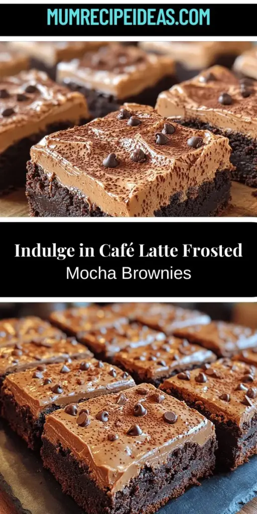 Elevate your dessert game with these Decadent Café Latte Frosted Mocha Brownies! Combining rich chocolate with a hint of espresso, these brownies are perfectly topped with creamy café latte frosting, making them an irresistible treat. Great for gatherings or a personal indulgence, this recipe guides you through selecting quality ingredients and offers step-by-step instructions for perfecting these delicious brownies. Enjoy the ultimate coffee-chocolate experience!