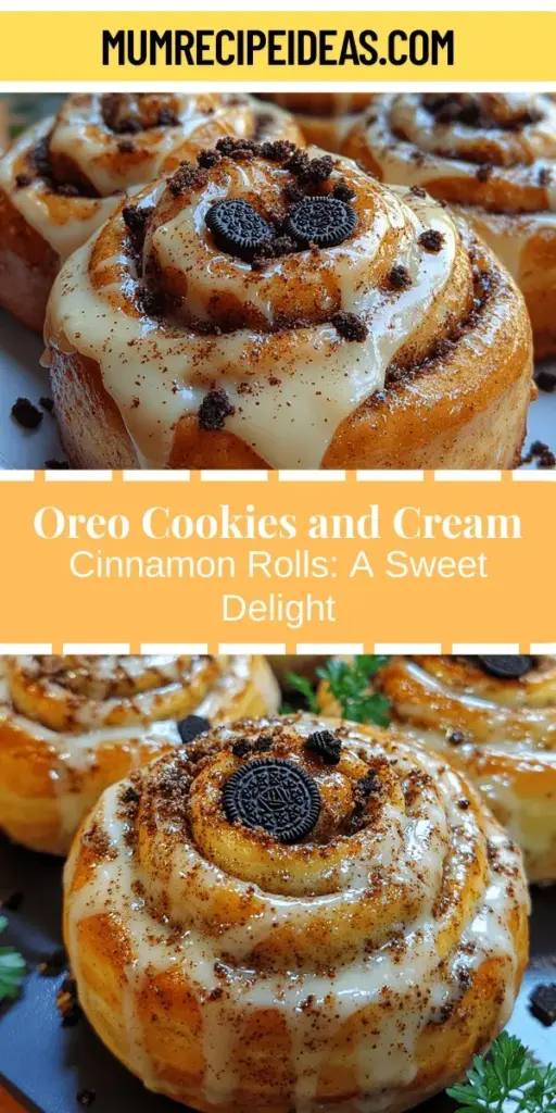 Discover a new twist on the classic cinnamon roll with the indulgent Oreo Cookies and Cream Cinnamon Rolls. This unique recipe combines soft, fluffy dough with a creamy Oreo filling, topped with a rich icing for the perfect sweet treat. Ideal for brunch, family gatherings, or just because, these cinnamon rolls offer a delicious blend of flavors that will impress everyone. Make lasting memories by baking and sharing this delightful fusion dessert with loved ones!