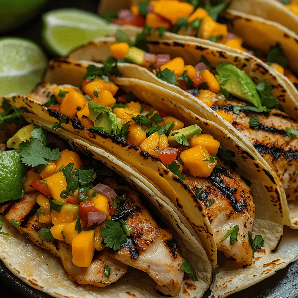 Tropical Fiesta Grilled Chicken Mango Tacos