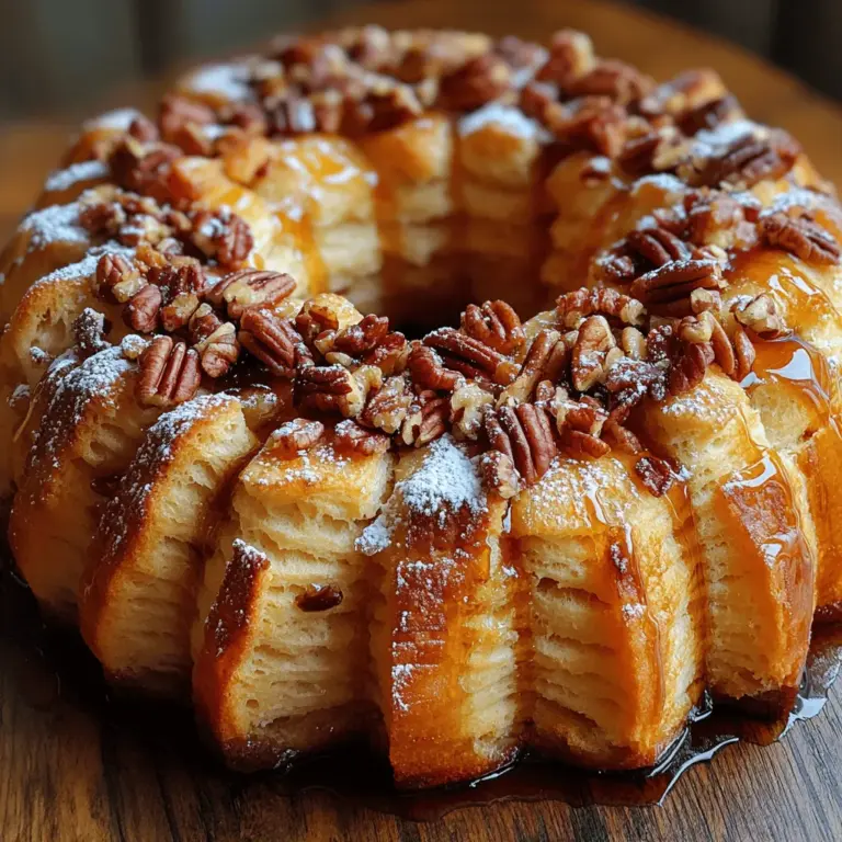 Brunch enthusiasts and comfort food aficionados, rejoice! The Breakfast Biscuit Bundt Cake is a delightful, innovative treat that merges the classic appeal of biscuits with the extravagant presentation of a Bundt cake. This recipe has gained traction among food lovers who appreciate both convenience and indulgence, making it a perfect choice for gatherings, special occasions, or simply a cozy weekend breakfast at home. Imagine a fluffy, sweet cake that bursts with flavors, all while being deceptively easy to make thanks to the use of refrigerated biscuit dough.