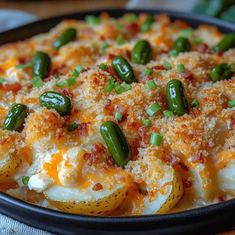 If you’re on the hunt for a dish that perfectly marries comfort food with a kick of spice, look no further than Spicy Jalapeño Popper Potato Casserole. This incredible casserole combines the creamy, hearty goodness of potatoes with the bold flavors of jalapeños and savory bacon, making it an irresistible choice for any meal. Whether you serve it as a side dish at your next barbecue or as a main course for a cozy family dinner, this casserole is sure to impress.