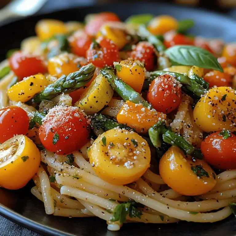 Pasta Primavera, translating to "spring pasta," is a classic Italian dish that celebrates the bright, fresh flavors of seasonal vegetables. Traditionally, it features a medley of colorful produce tossed with pasta, creating a dish that is as visually appealing as it is delicious. With an increasing focus on plant-based meals, this vibrant vegan twist on Pasta Primavera not only embraces the spirit of the season but also caters to those seeking healthier dietary options.