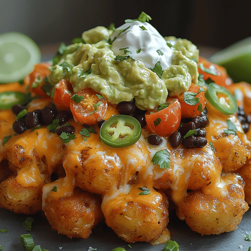 In the culinary landscape, few dishes can rival the allure of Cheesy Loaded Nacho Tater Tots. This mouthwatering fusion brings together the crispy, satisfying texture of tater tots with the bold, savory flavors of traditional nacho toppings. Imagine biting into a perfectly baked tater tot, only to discover it is generously topped with melted cheese, zesty jalapeños, creamy guacamole, and a drizzle of tangy sour cream. It’s a snack that satisfies cravings while providing an adventurous twist on classic comfort food.