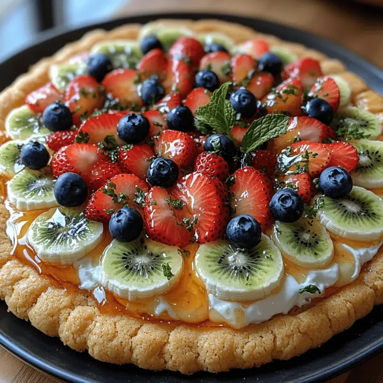Dessert pizzas have rapidly gained popularity, transforming the traditional concept of pizza into a sweet treat that appeals to all ages. These delightful concoctions allow for endless creativity, turning classic flavors into bite-sized experiences. Among the myriad of dessert options, the Fruity Greek Yogurt Delight stands out as a healthy, vibrant choice that not only satisfies your sweet tooth but also nourishes your body. This recipe marries the creamy richness of Greek yogurt with a colorful array of fresh fruits, creating a dessert that is as visually appealing as it is delicious.