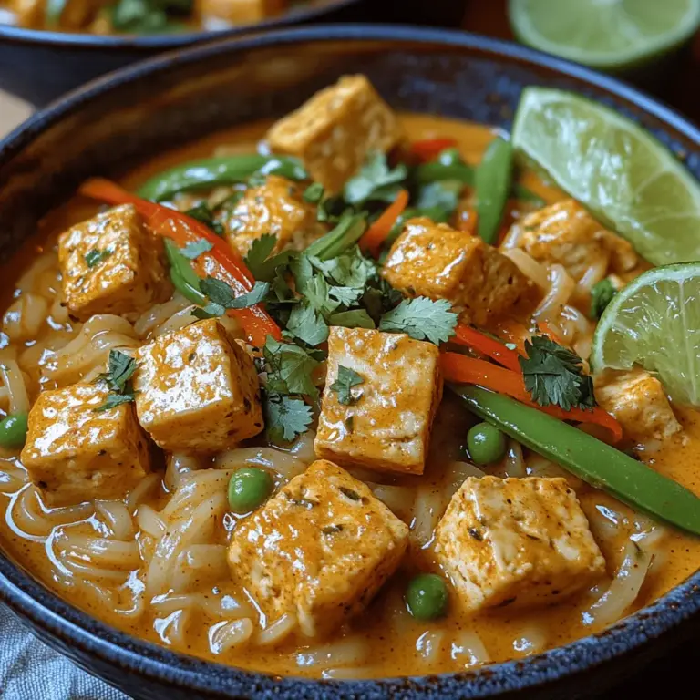 If you're looking for a dish that tantalizes your taste buds and warms your soul, look no further than Spicy Thai Coconut Curry Noodles. This vibrant and aromatic recipe is not only a feast for the eyes but also a delightful balance of flavors that will transport you straight to the bustling streets of Thailand. Imagine slurping up silky rice noodles enveloped in a creamy, spicy coconut sauce that's balanced with fresh vegetables and your choice of protein.